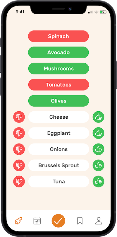 iphone app meal approving plan